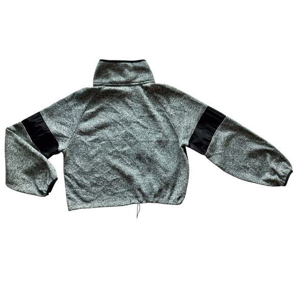Pink Victoria´s Secret Women's Gray Black Knit Half Zip Cropped Sweater Size S - Picture 7 of 12